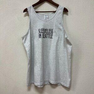 Sleeveless In Seattle Men's Tank Top Graphic Ultra Cotton Heather Gray XL